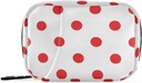 Naanle Red și alb Polka Dots Pill Box 7 zi Case Bag Travel Organizator cu Zipper Portabil Weekly Compact Dimensiune pentru Deținătorul Suplimentului de vitamine Un punct roșu 4,6 x 3,14 x 1,88 Inch 0.12 kilograme