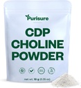Pursure CDP Choline Powder, 10g, CDP Choline Supplements That Support Atenção, Foco e Energia, Citicoline Powder for Cognitive Function, Aumenta a Motivação e Produtividade, 40 Servings
