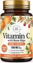 Vitamin C 1000mg Per Serving - Extra Strength with Rose Hips Bioflavonoids - Sugar Free Vitamin C Chewable Pills, Vit C Supplement for Immune Support & Antioxidant, USA Bottled - 120 Chewable Tablets