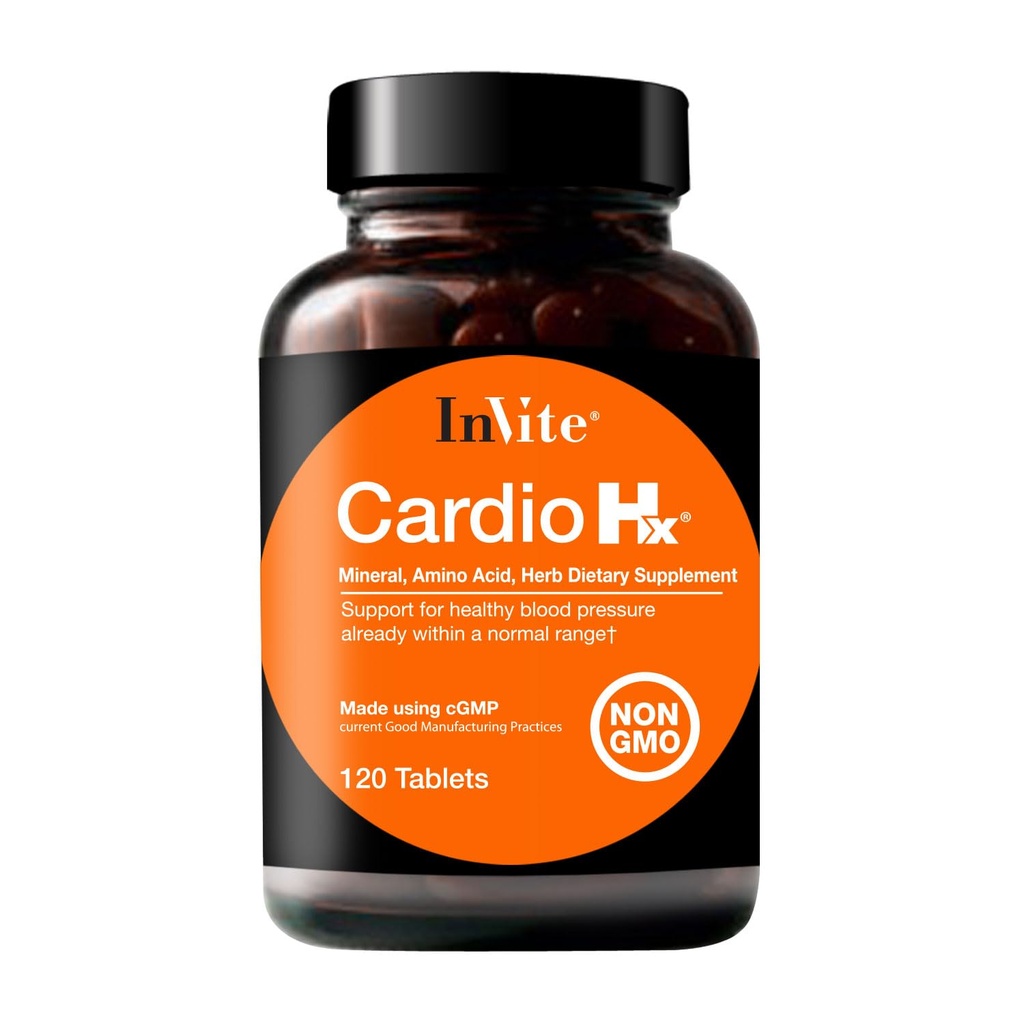 InVite Health Cardio Hx® - Support for Circulatory, Heart and Cardiovascular Health - Contains Magnesium, Taurine, Hawthorn Berry - 120 Tablets (2-Pack)