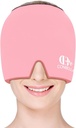 Migine Live Cap, Sooing Cape Ice Face Productes de màscara, productes de màscara calent i fred Theray, Migine Capeche for Migine, Sinus, Peffy, Tesion, Stres i Hang over(Pink)