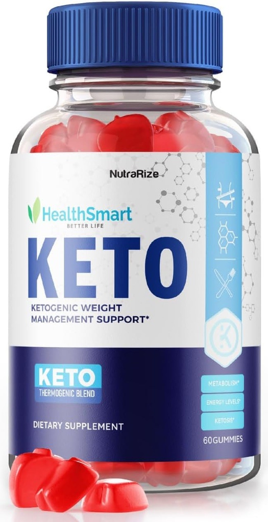 NutraRize HealthSmart Keto ACV Gummies per la perdita di peso avanzata, supplemento di resistenza massima, Gomitas Recensioni (60 Gummies)
