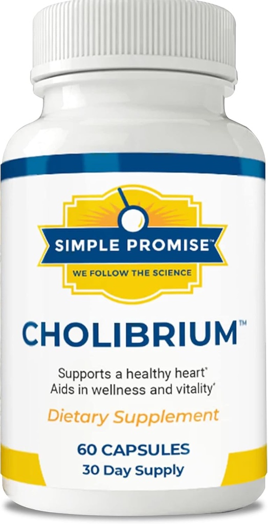 Simple Promise - Cholibrium - תוסף Mushroom עם Lions Mane - Heart and Cholesterol Support, 60 קפסולות