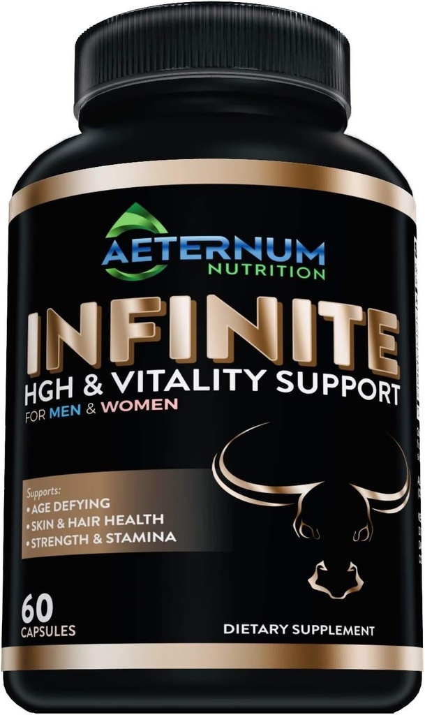 Infinite - HGH - Testosterone - Vitality supplement-Includes Argnine-Glutamine, and More! من أجل الرجال والنساء