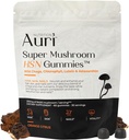 Auri Super Mushroom HSN Gummys - 毛皮和直肠 Gummys 功能性蘑菇补充剂 - 配属 Wild Chaga, Chlorophyl, Lutein 和 Astaxanthin - 60 Orange Citrus Gummys.