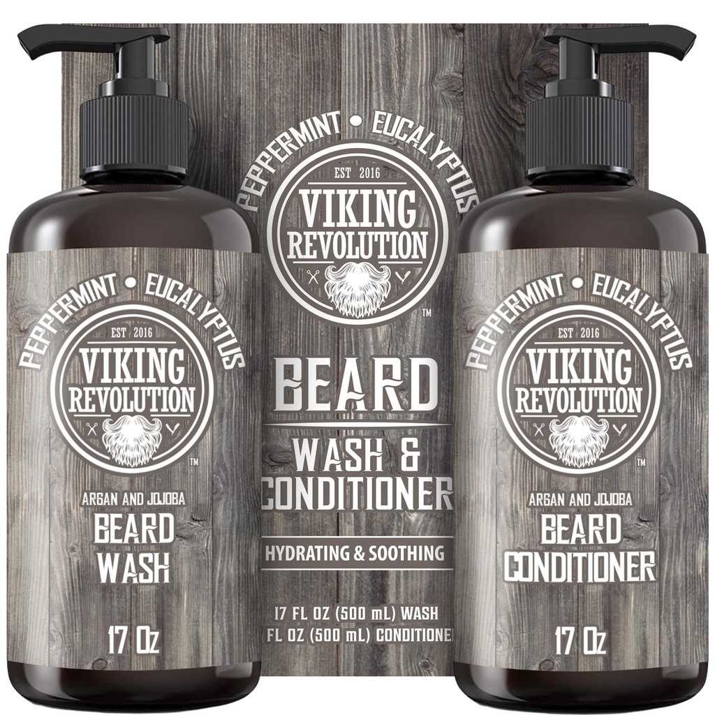 (原始内容存档于2018-09-21) (英语). Viking Revolution Beard Wash & Contitioner Set w/Argan & Jojoba Oils – Softens, smooths & 加强熊熊生长 - Natural Peppermint and Eucalyptus Scent - Shampoo (17 oz).