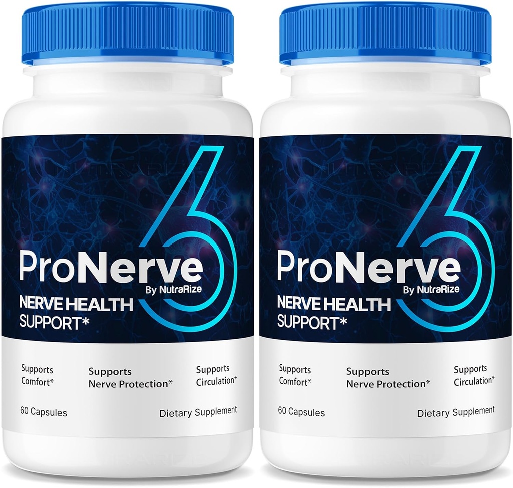 NutraRize (2 Pack) ProNerve6 Neuropatia, ProNerve 6 Nerve laguntza gehigarria, Pro Nerve 6 kapsulak, ProNerve6 Pastillas Reviews (120 kapsulak)