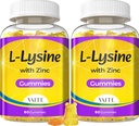 L Lysine Gummies 1000mg mit Zink - Unterstützt Haut, Lip, Vegan, Glutenfrei, 60 Kaubare L-Lysin für Erwachsene, Vitamine Gewebe Gesundheit & Immunsystem, Aminosäure & Complex Supplements, Non-GMO(2Pack)