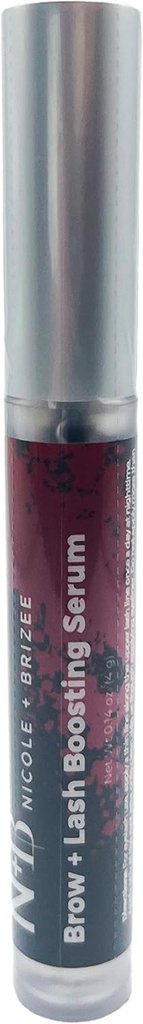 Nicole + Brizee Brow & Lash Serum – Natural Formula with Biotin, Squalene, Ubiquinone, Wheat & Soy Amino Acids, Provitamin B5 – Supports Thicker, Fuller Lashes and Brows – Made in The USA - 1 Pack