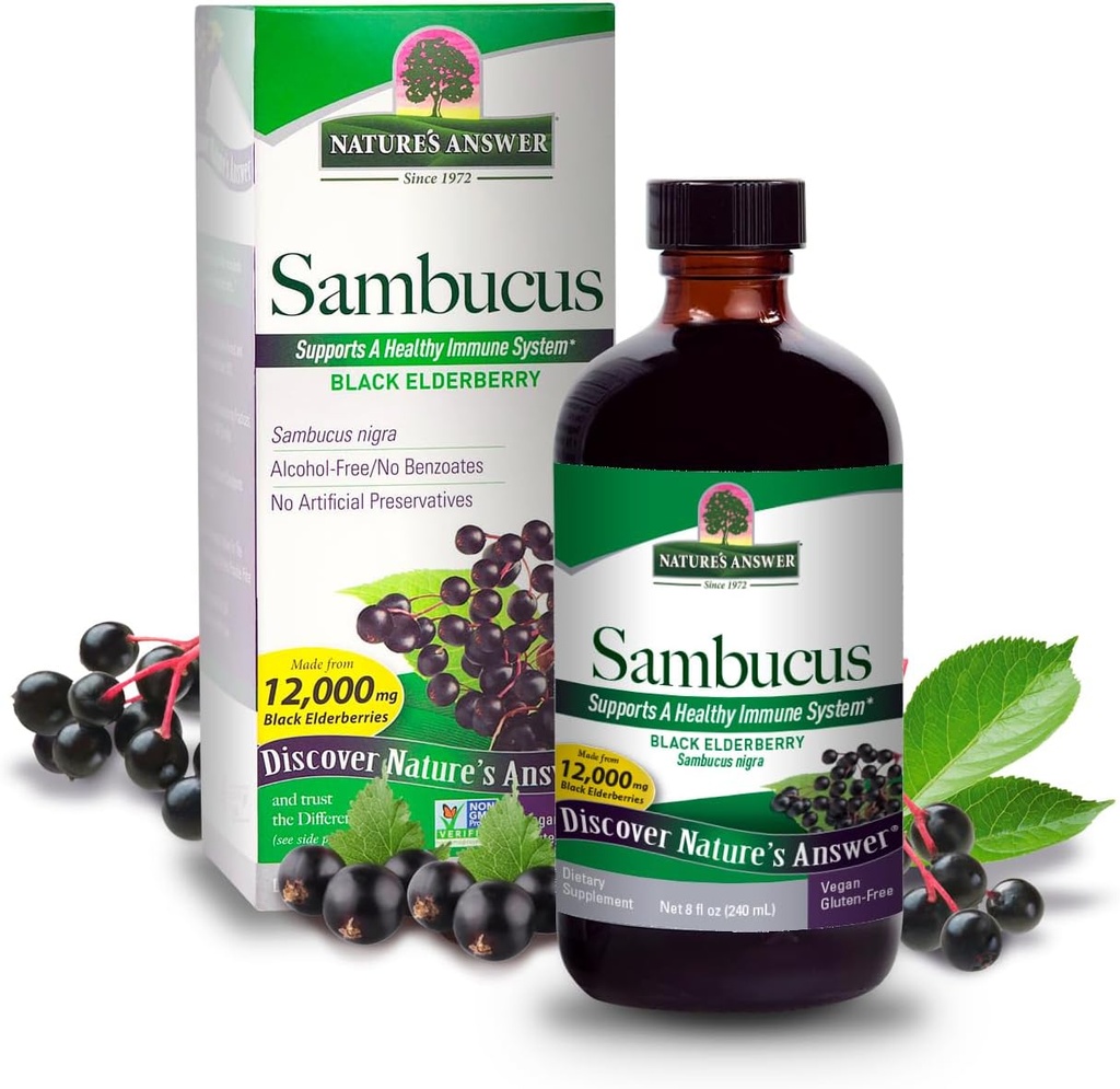 Természet Válasz Sambucus Elder Berry kivonat Szinkron 8 Ounce (3 csomag)