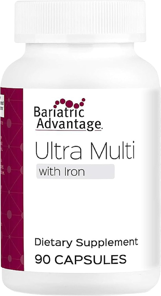 Barratítric AdVOVO Ultra Multivitamin amb Iron - Ultra Multi amb Iron - Capsule Format Multivitamin - Proporciona un complex complet de Btaminades - amb vitamina C, Chromium & Més - 90 Capes