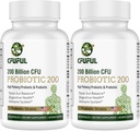 Probiotikai moterims ir vyrams - 200 Billion KSV 12 Trans Probiotic Digestive Immune & Gut Health, su organiniu prebiotic Shelling Stabilus Probiotinis papildas Bloating 120 kapsulių