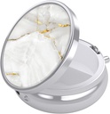 Nipichsha Pill Box, Purse & Pocket üçün Kiçik Pill Case, Cute Travel Medicine Organizer, Vitaminlər, Cəmiyyət, Balıq Yağları və Ekstr, White Marble