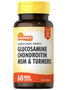 Sundance Glucosamine Chondroitin MSM and Turmeric | 60 Caplets | Double Strength | Non-GMO and Gluten Free Supplement