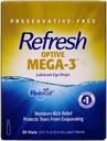 Refresh Optive Mega-3 Lubricant Single- Naudokite sterilius konteinerius Akių lašai 30 ea (Pack of 3)