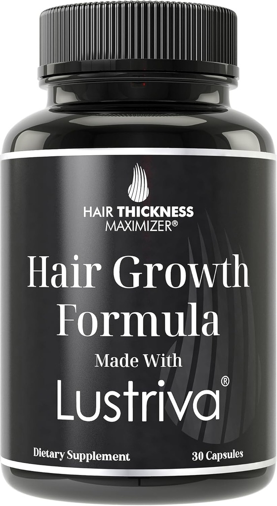 Lustriva Hair Growth supplement - Clinically Proven in A Double-Blind Study for Hair Growth and Skin. for both Women and Men. Enhanced with Biotin 10000mcg for Max Results