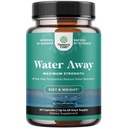 Water Away Supplement for Fast Bloating and Swelling Relief Pure Natural Diuretic Pills Reduce Retention Support Weight Loss Boost Energy Levels - 60 Count