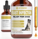 Natural Yeast Infection Treatment for Dogs ) helps to Support Itch ' Inflammation Relief, " More ) Dog Ear Infection Treatment ) Dog Itch Relief ) Dog Yeast Ear Infection Treatment | (2 Pack Bacon)