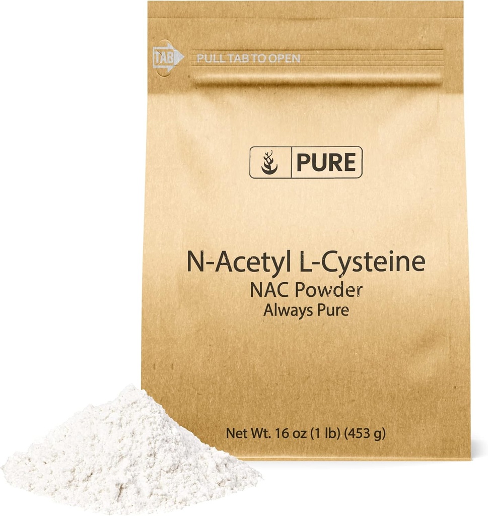 PURE ORIGINAL INGREDIENTES NAC N-Acetyl L-Cysteine Powder (1 lb) Lab Verified, Always Pure, No Fillers