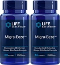 Life Extension Migra-EezeTM Standardized Butterbur-Ginger-Riboflavin Formula, 60 Count (Pack of 2)