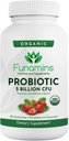 Organic Probiotic Gummies, 5 miljardia PMY per Serving, 60 Count, Vegan, Tukee Ruoansulatusterveys ja immuuni puolustus, naisille ja lapsille; Mansikka maku