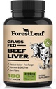 ForestLeaf Grasz Beef Liver Capsules, 3000mg Per Serving, suport complet imunity & cos Wennes, neteja, Digestion, Natural Iron, Branatate A i B12, Rocked Beefr suplementari, 180 Caps