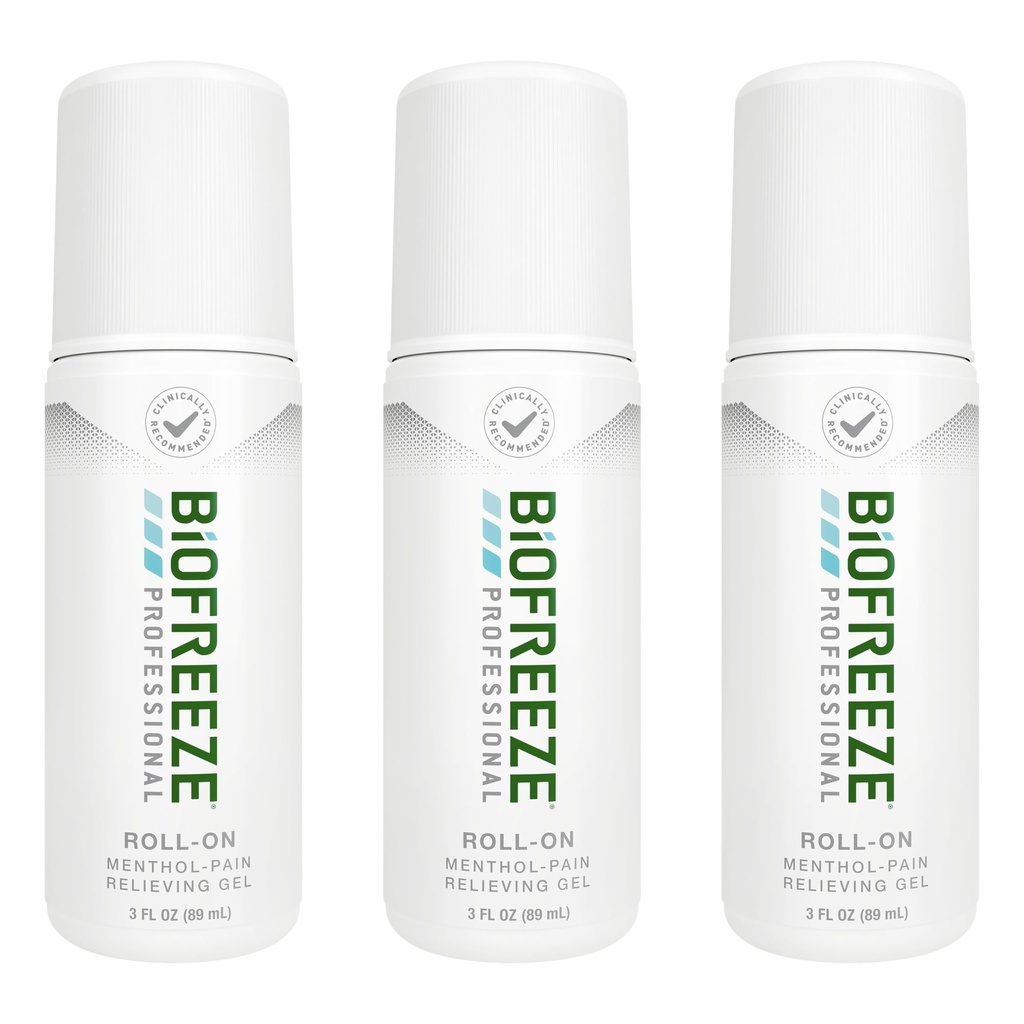 Bioizoztu Minaren Erliebe Profesionalaren Roll On for Knee, Neck, Hip, Joint, & Shoulder, Simple Backache Pain Reliever, Sore Muscle Relief, Roll-On Menthol Gel 3 Fl Oz (Pack of 3)