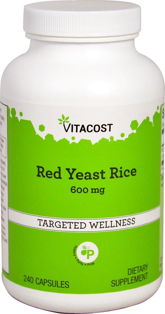 Vitacost 빨간 효모 밥 - 600 mg - 240의 캡슐