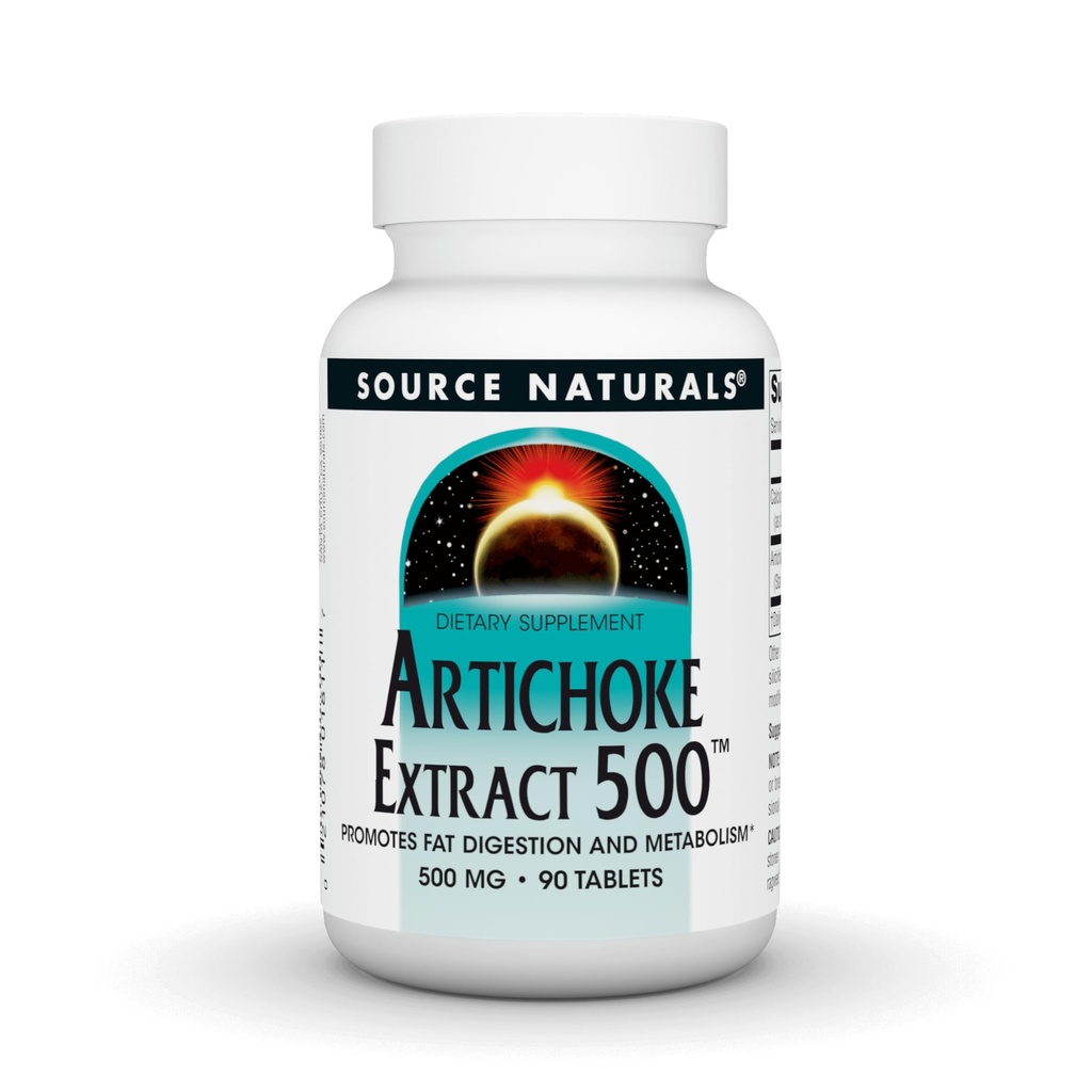 Source Naturals Artichoke Extract 500 - Promotes Fat Digestion and Metabolism* - 500 mg - 90 Tablets