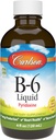 Carlson - B-6液体,维生素B-6,能源生产,心脏健康,Berry Lemonade Flavor,120 mL(4 Fl Oz)