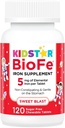 KidStar Nutrients BioFe Pure Iron Chewables for Kids & Adults, Sweet Blast, No Sugar, Xylitol, 120 Chewable Tablet으로 감미로운