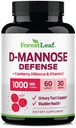 D Mannose 1000mg Capsules - D-Mannose with Cranberry, Hibiscus & VIT C, Urinary Tract Health for Women and Men, Organic DMannose Pills for UTI, Urinary Health & Bladder Support 60 Capsules