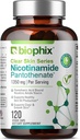 biophix B-3 Nicotinamida Pantotenato 1350 mg 120 Vcaps - Clear Skin Series B5 Ácido Pantoténico Natural Livre de Flush Nicotínico Amida Niacina - Suporta a saúde das células da pele