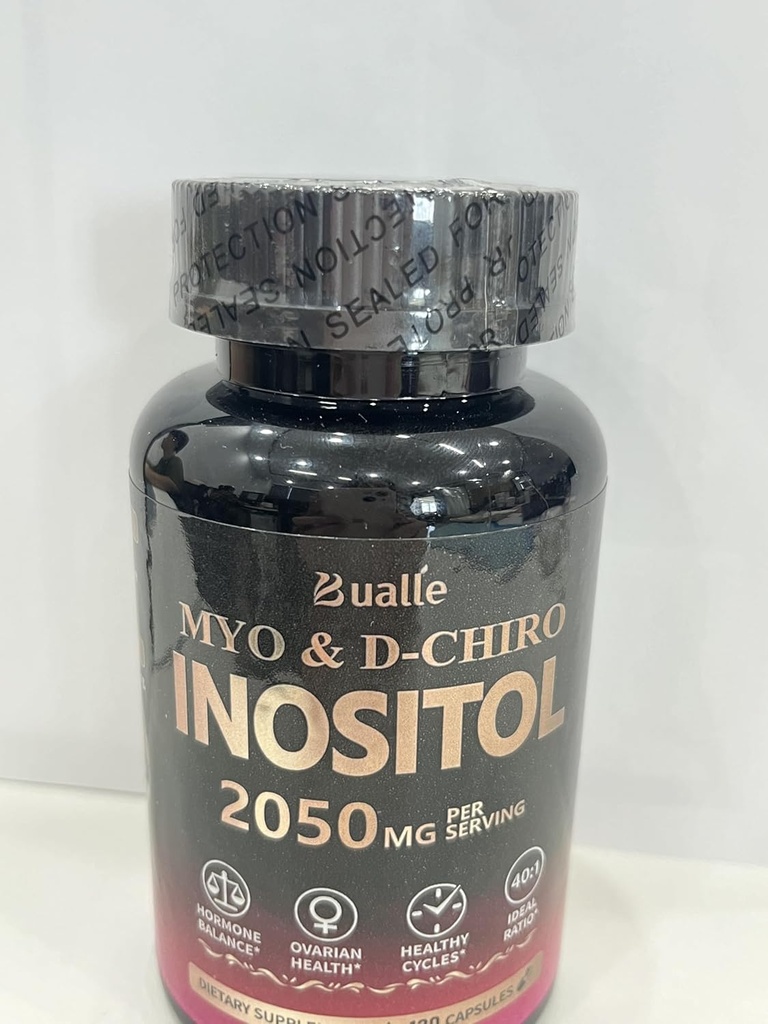 Bualle Myo-Inositol & D-Chiro Inositol Supplement (40:1) for Hormone Balance for Women