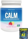 Natural-Vitality calm Magneziu Citrate Powder, Raspberry Lemon Flavor, 20 Ounces+Guide Vitamines Free Include. (Pack 01) Sticla +Guide Vitamine