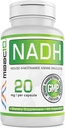 MAAC10 NADH Supplement 20mg Hver 60 kapsler for energi, træthed, mental fokus & NAD + Longevity Support Б124; Pharmaceutical Grade 99% Pure NADH