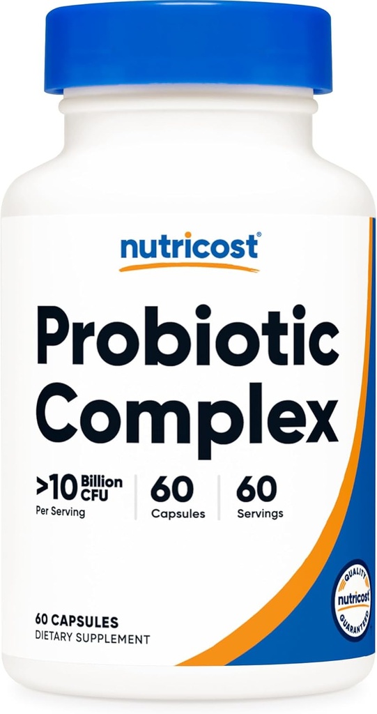 Nutricost Probiotic Complex (10 Billion CFU) 60 Kapseln - Acidophilus Plus 9 Andere Probiotika, Non-GMO, Glutenfreie Ergänzung