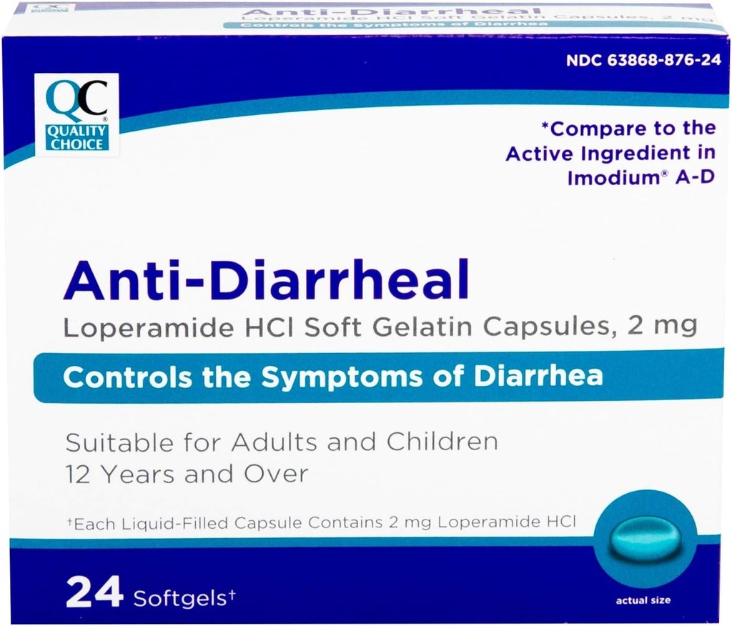 Kvalitātes izvēle Loperamīds 2mg Anti-Diarheal 24 Count Softgel