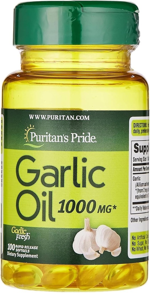 Puritan's Pride Knoflook Oil 1000 mg 100 Softgels