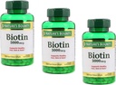 Natures Bounty Biotin 5000mcg 150 Softgels za hitro sproščanje (Value Pack po 3)