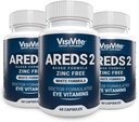 AREDS 2 çinko Free White Eye Vitamins - Zeaxanthin Plus Lutein Macular Eye Vitamins - Soy-Free - çinko ve Copper Free Macular Health Formula - 3 Paket