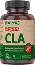 DEVA Vegan Vitamiinid Konjugeeritud linoolhape (CLA), saadud mitte-GMO saflooriõli, 90 kapslit, 1-pakend
