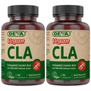 DEVA Vegan CLA 2-Pack – Conjugated Linoleic Acid from Non-GMO Safflower Oil, 90 Vegan Caps Ea