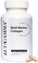 Marine Collagen Peptides - Marine Collagen for Women and Men - Multi Collagen Peptides - Ile, Azal, Nails eta Joints - Multi Collagen Protein & Vitamins - Organic Collagen Peptides, 60 Collagen kapsulak