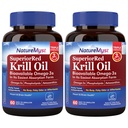 Krill Oil 1000 mg Softgels, Krill Oil Omega-3s, EPA, DHA, Astaxanthin & Phospholipids, 60 Count (Pack of 2), Non-GMO, No Gluten, Made in The USA