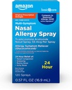   Basic Care 24 Hour Allergy Nasal Spray, Triamcinolone Acetonide 55 mcg per spray, Allergy Medicine, Non-Drowsy, 0.57 fl oz (Pack of 1)