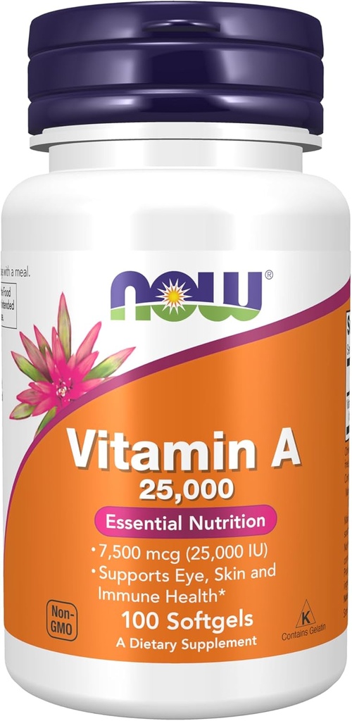 Acum Suplimente, Vitamina A (Oil de ficat de peşte) 25000 UI, Nutriţie esenţială, 100 Softgels