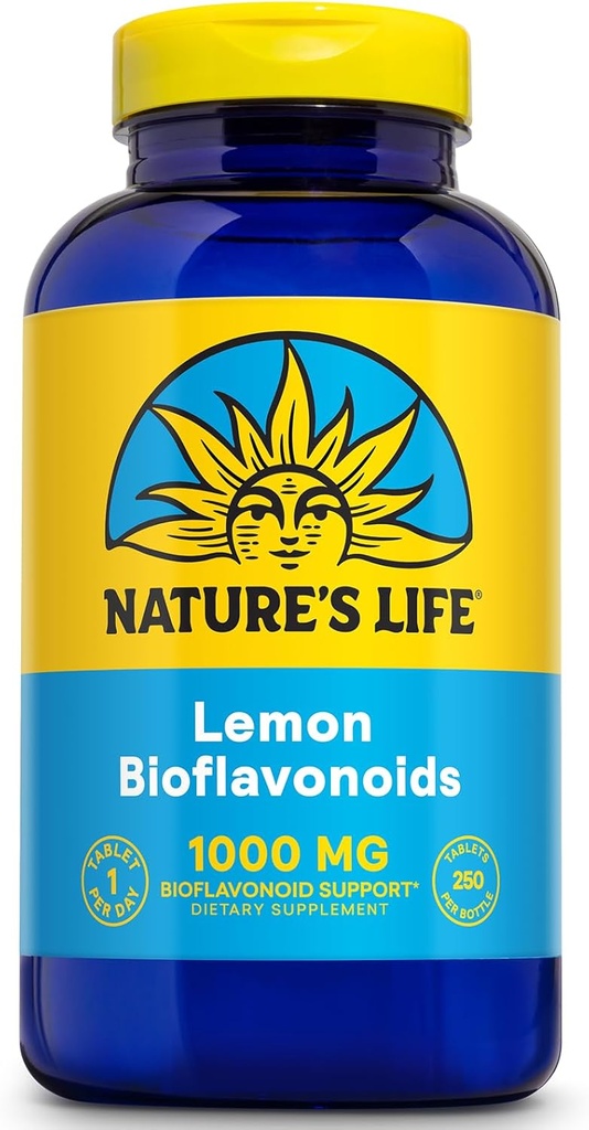 Nature 's Life Bioflavonoider 1000mg per Serving Medic124; 250 Kapsler Medical 124; Mere end 4 Måneder Supply Medical 124; Lemon Bioflavonoid Complex, Hesperidin & Rutin Medical 124; Antioxidant til sunde kapillærer & VIT C Absorption