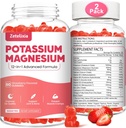 2 Pakkaus Kalium Magnesium Supplement Gummies for Adults, Magnesium Glycinate & Kalium Citrate, Plus Multivitamiini, Omega-3 & Black Pepper, Leg Cramps, Lihas- ja sydänterveys, 120