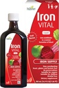 Hübner Hubner Iron Vital Liquid Iron Suply Plus Vitamin C, Dietary Suplemen untuk Dewasa dan Anak-anak, Vegan dan Gluten- Bebas, Fruit Flavor, 500 ml Botol, 50 Pelayan